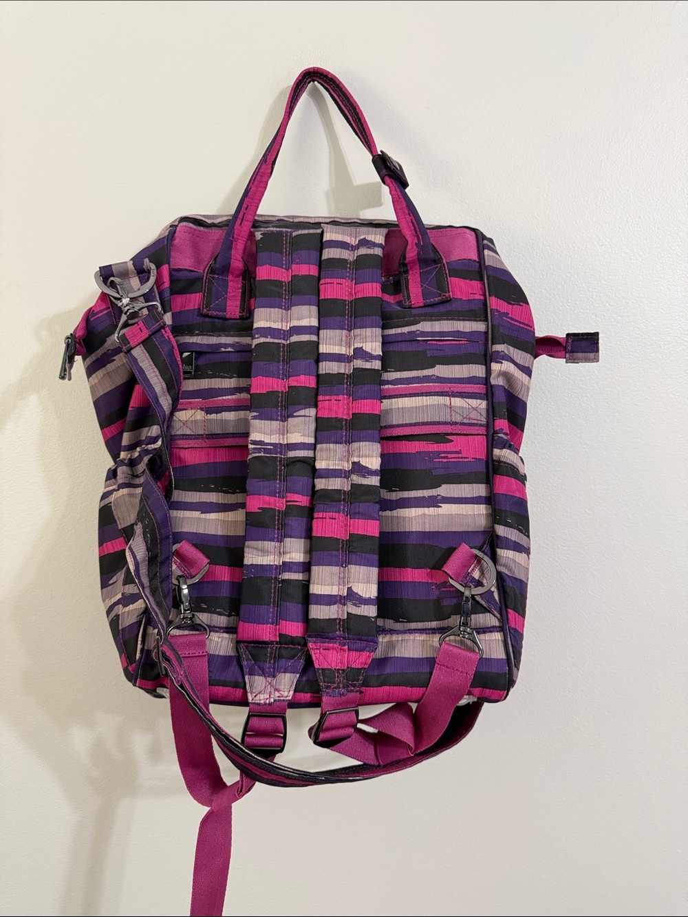 Striped Pink & Purple Utility Backpack from LUG - Picture 3 of 9